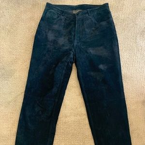 Vintage Black Suede Brandon Thomas Pants